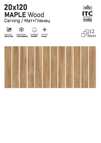 Фото 2 Коллекция Maple Wood 20x120 (Itc India)