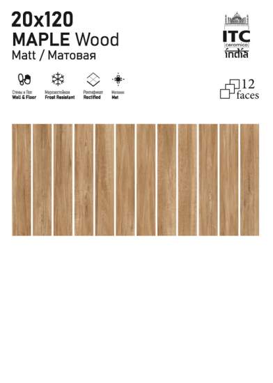 Фото 4 Коллекция Maple Wood 20x120 (Itc India)