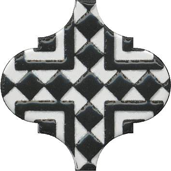 Декор Арабески OS-A25-65000 черно-белый 6.5x6.5
