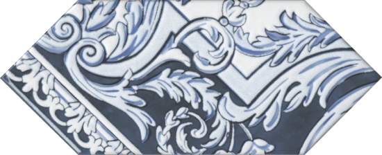 Декор Алмаш глянцевый HGD-A515-35000 синий 34x14