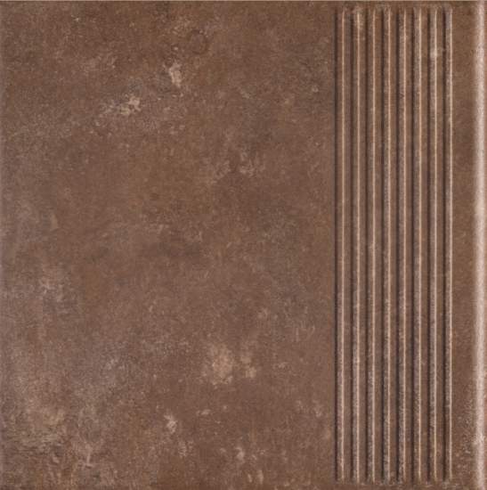 Ступень Ceramika Paradyz Ilario Brown Stopnica Prosta 29,5х29,5 (1,13)