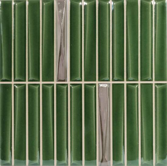 Декор Monopole Decor Melody Royal Green Gold 20x20