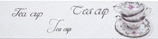 Decor Veronika Brillo Tea Cup Blanco
