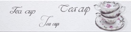 Veronica Decor Veronika Brillo Tea Cup Blanco 10x40 -Керамическая плитка и керамогранит