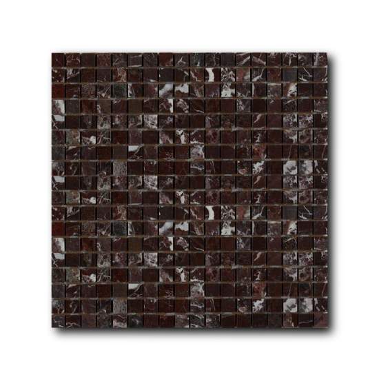 15x15 Marble Mosaic Rosso Levanto 305x305