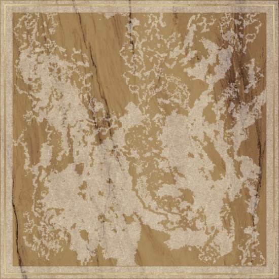 Decor Solitaire Rosone Pav. Gold- Visone Lapp/Rett 60x60