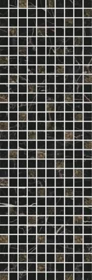 Декор Астория черный мозаичный 75x25