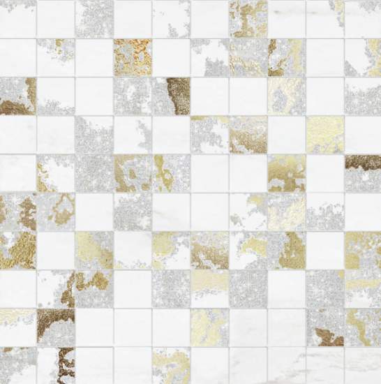Mosaico Q. Solitaire White Mix 29,7х29,7 (Р) (6 шт)