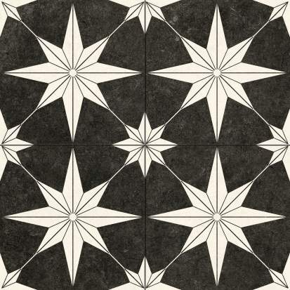 Navarti  STAR Black Pre. 45x45 (уп. 1,22 кв2/6 шт) -керамическая плитка и керамогранит